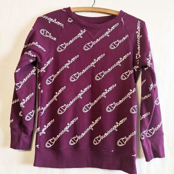 Youth Champion Purple Logo Sweatshirt L - Picture 1 of 4